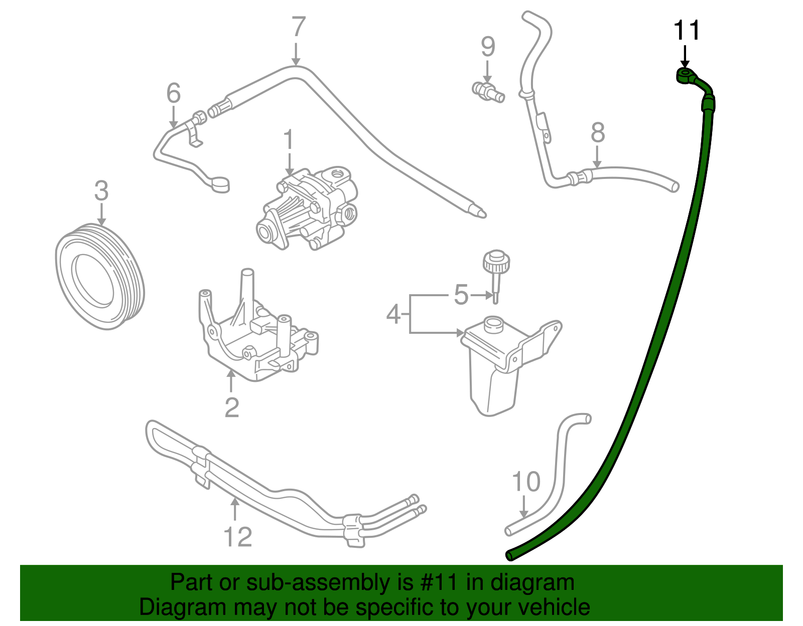 Power Steering Return Hose - Volkswagen (8D1-422-891-J)