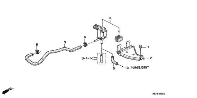 HONDA OEM Vapor Canister Purge Solenoid 36162RAAA01 36162-RAA-A01