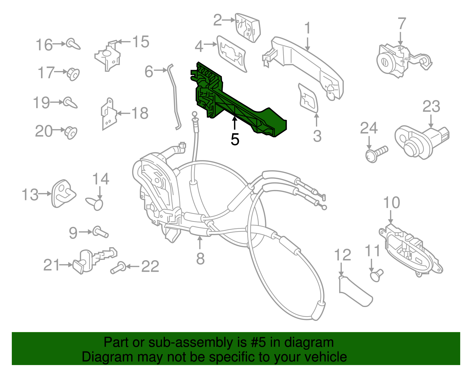 2008-2024 Nissan Handle Base 80611-ZQ00A | OEM Parts Online