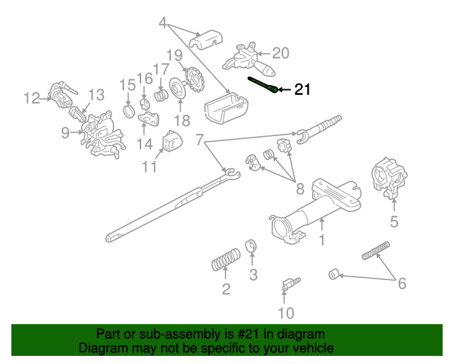 19912005 GM Black Steering Column Tilt Release Lever 22551357