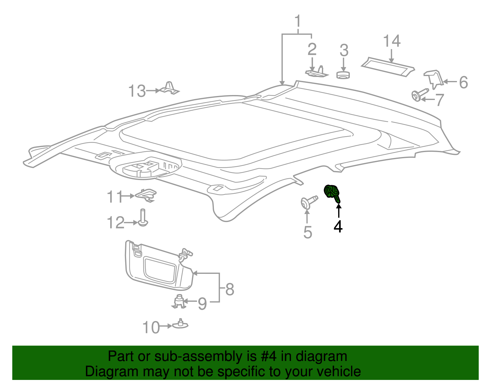 Coat Hook - Ford (GP5Z-7829024-AA)