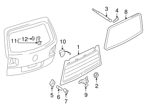 2004-2010 Volkswagen Touareg Back Glass Weatherstrip 7L6-845-521-E ...