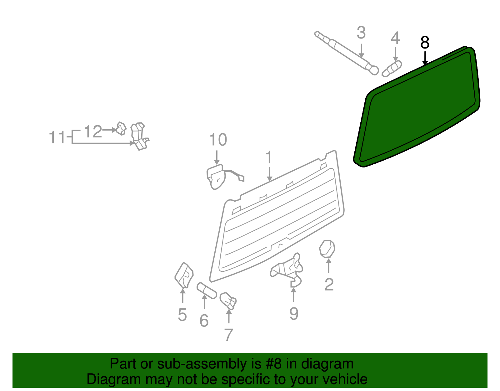 Back Glass Weatherstrip - Volkswagen (7L6-845-521-E)