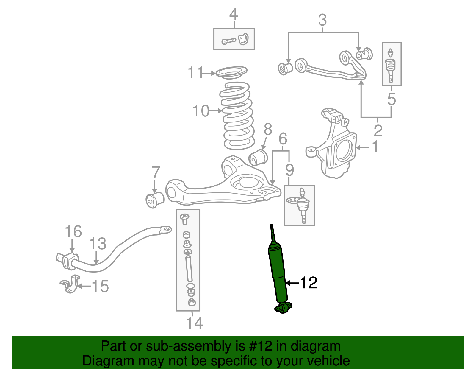 Suspension Shock Absorber - GM (89040415)