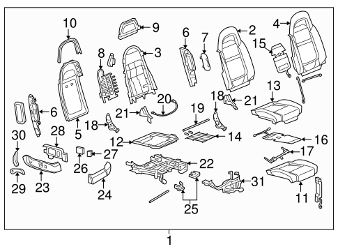 Front Seat Components for 2004 Chevrolet SSR #1