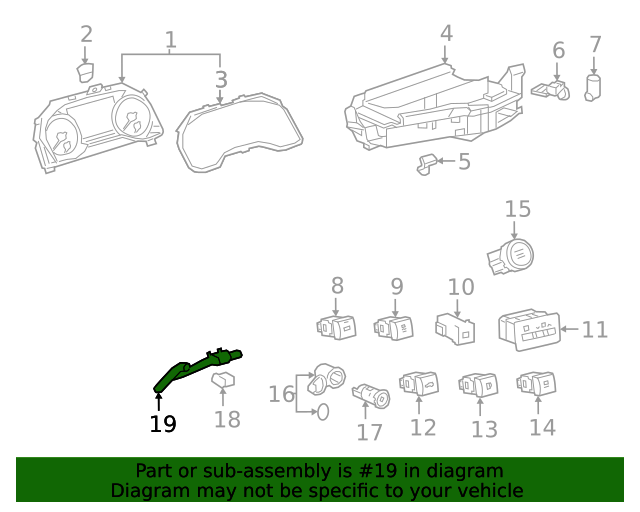 20182023 Toyota Cabin Air Temperature Sensor Aspirator Tube 87201