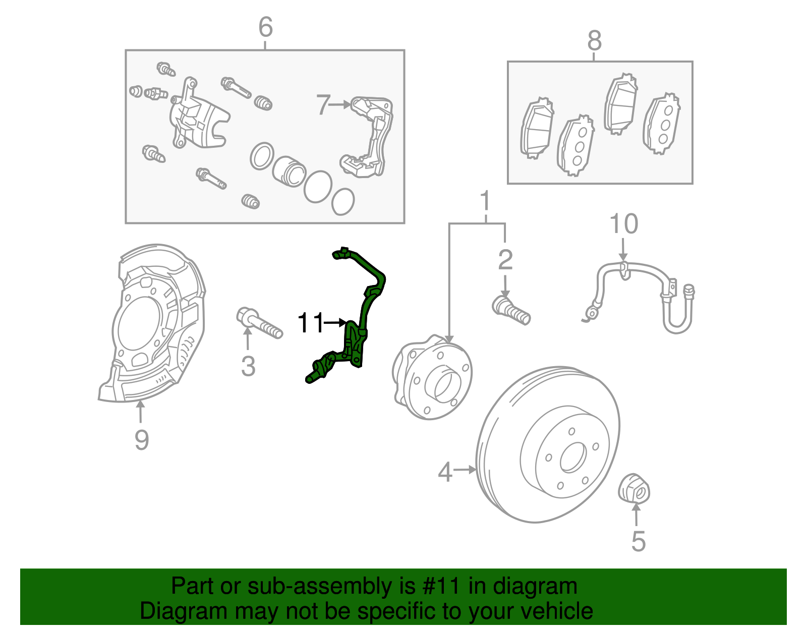 Front Speed Sensor - Toyota (89542-47030)