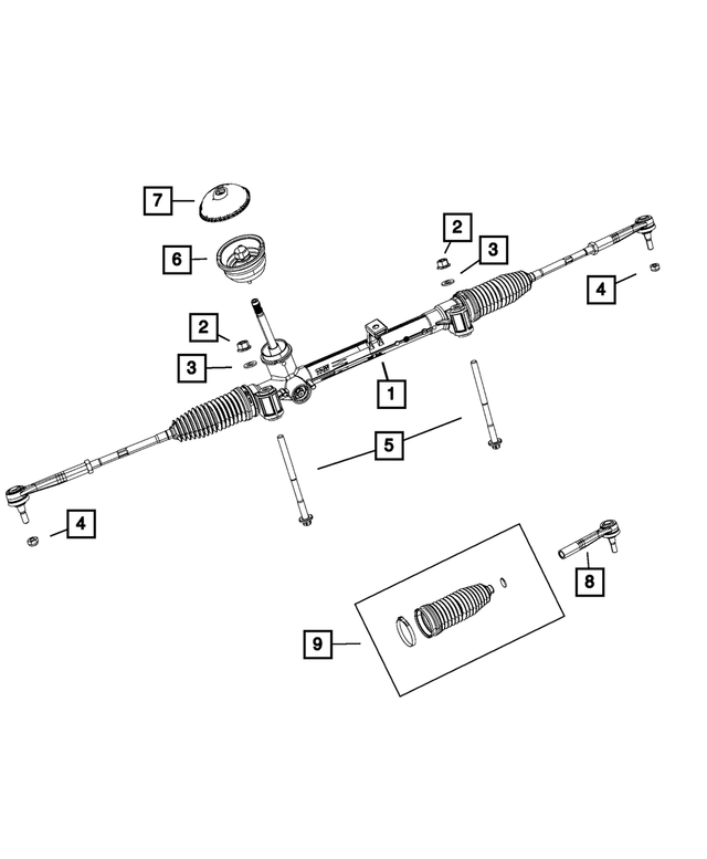 20142019 Fiat 500L Steering Gear Boot Kit 68210500AA My Mopar Parts
