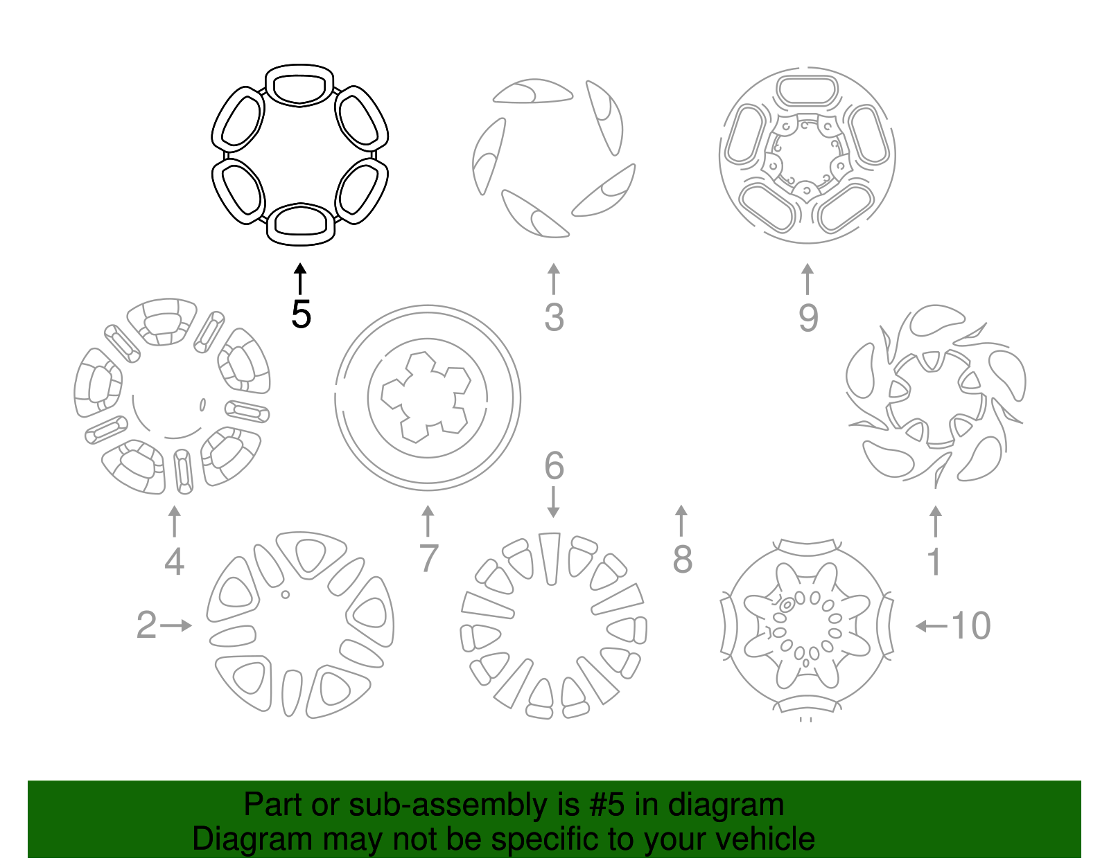Wheel, Alloy - Ford (YL7Z-1007-CA)