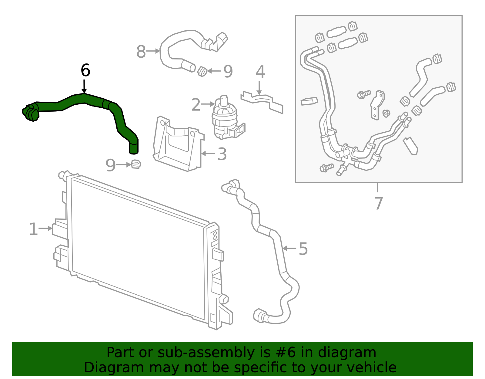 Charge Air Cooler Coolant Hose - GM (84065804)