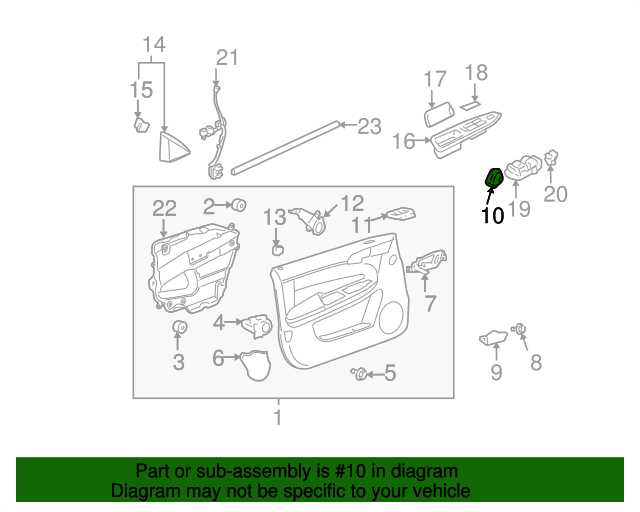 10340139 GM Ebony Door Lock Switch GM Parts Store