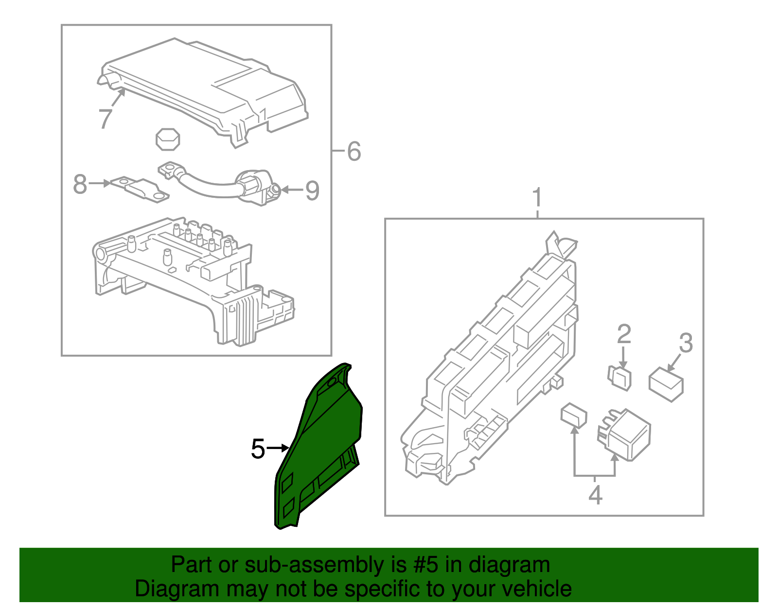 Accessory Wiring Junction Block Bracket - Cadillac (84140227)
