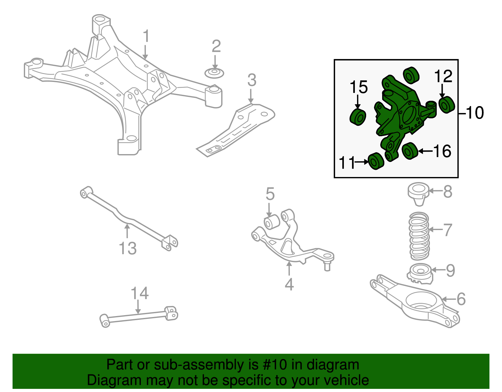 2010-2013 Nissan Altima Suspension Knuckle 43018-ZX00B