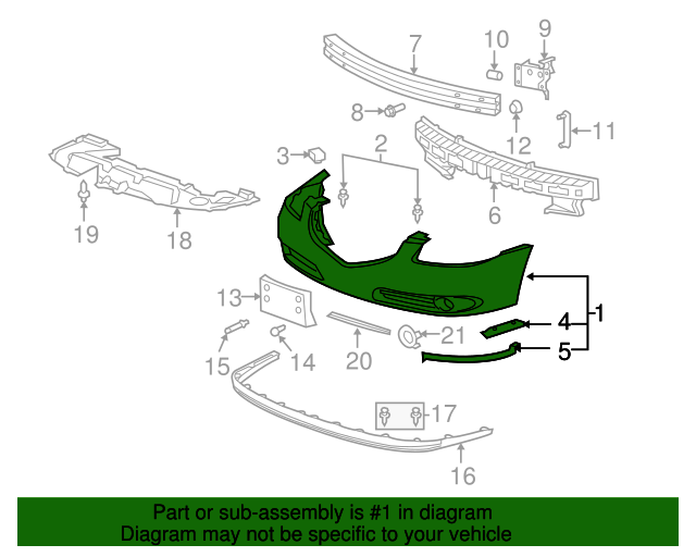 20082009 Buick Lucerne Bumper Cover 25813568