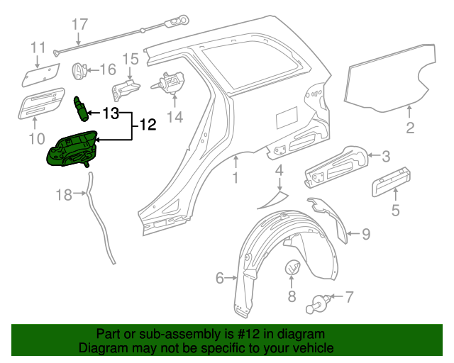 2126303800 Fuel Door Hinge 20112016 MercedesBenz MercedesBenz USA Parts