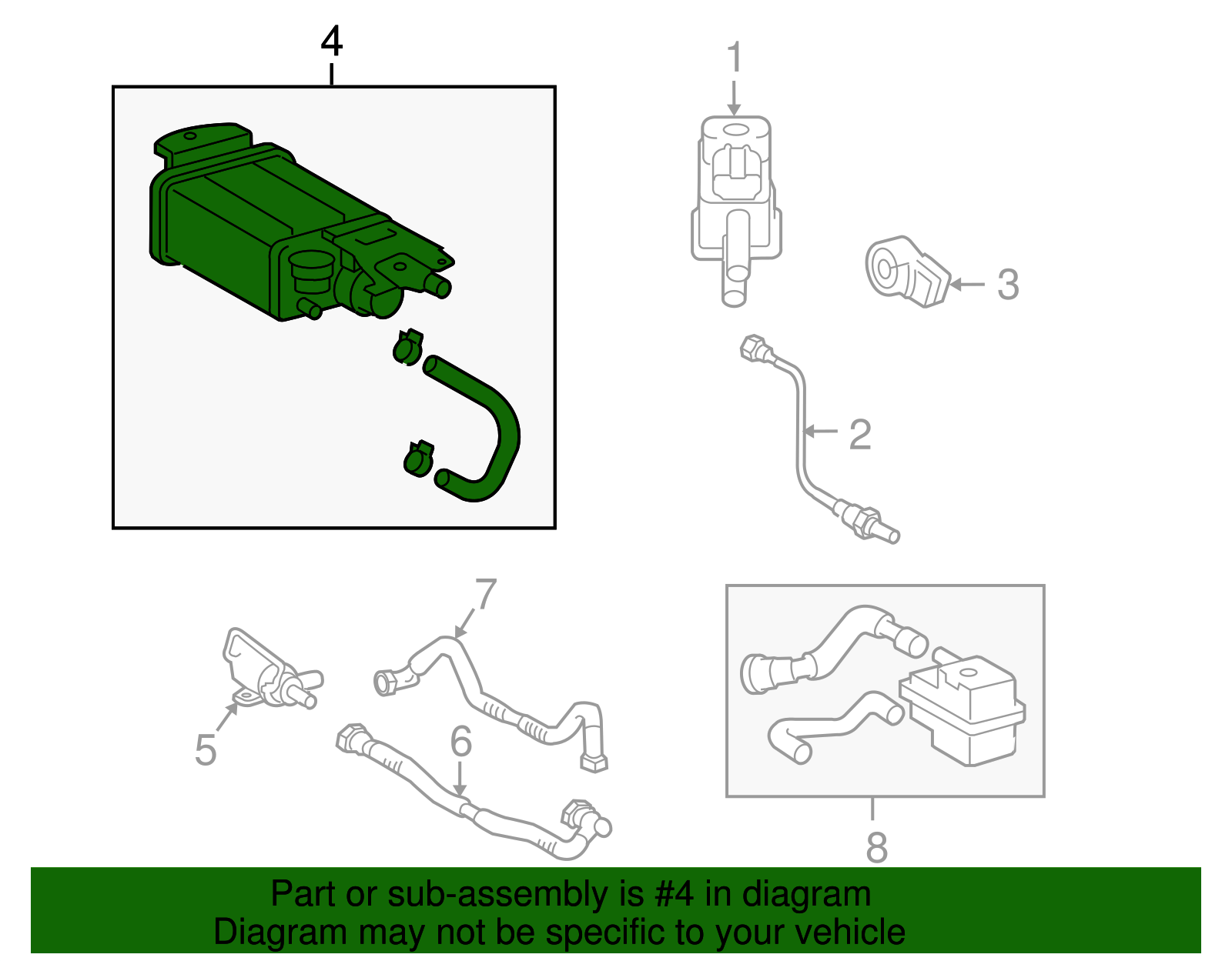 Motorcraft Vapor Canister – OEM Ford Fuel Gas Emission For 2006-07 Taurus 3.0L V6 (6F1Z-9D653-BA)