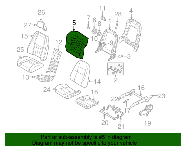 20052009 Volvo S60 Lumbar Support Passenger Side (RH) 8613993
