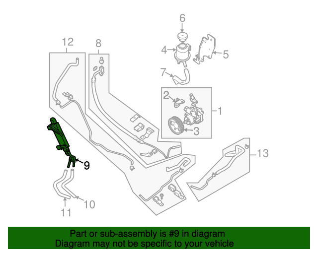 497909FD0A Power Steering Cooler 20042010 Infiniti QX56
