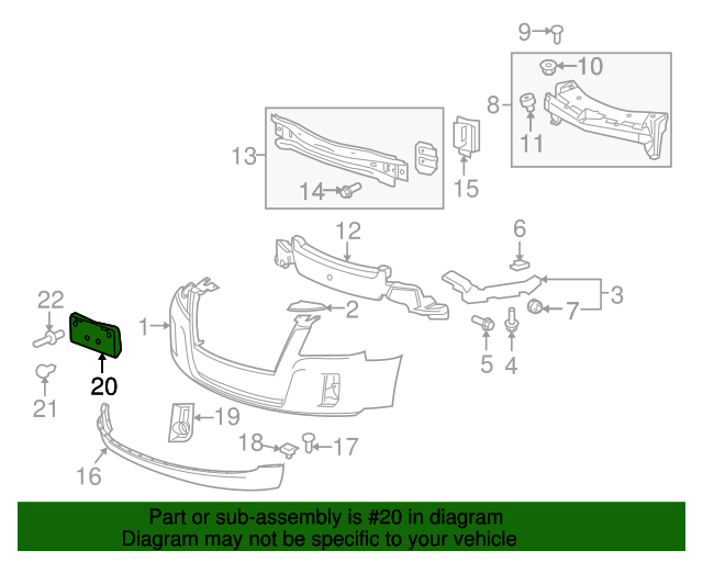 20102015 GMC Terrain OEM NEW 1015 GM GMC Terrain Front License Plate