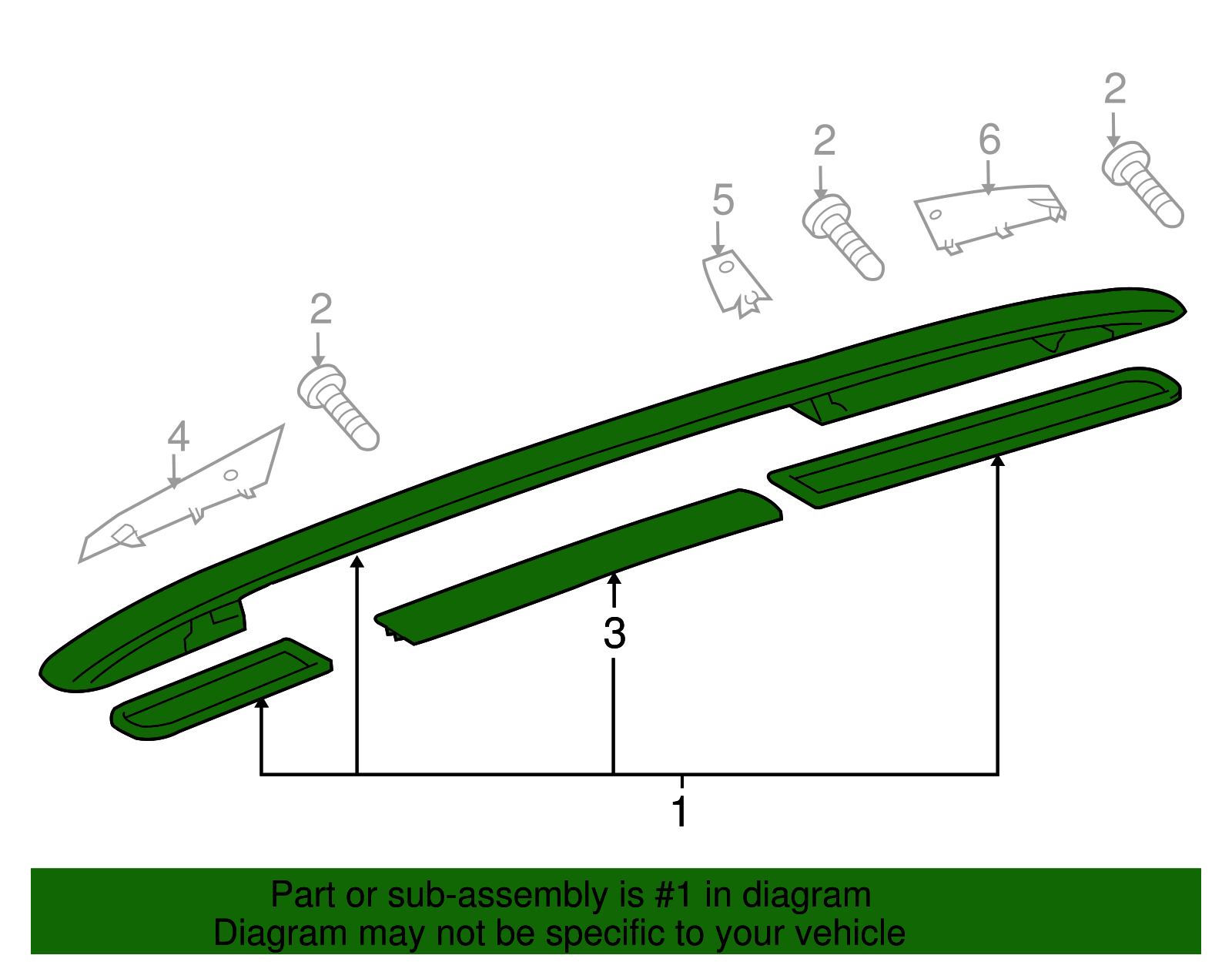 Rail Assembly - Volkswagen (7L6-860-026-STY)