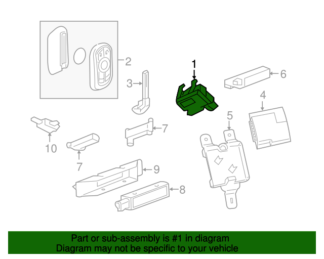 20162024 GM Remote Control Door Lock Receiver 13595510 GM