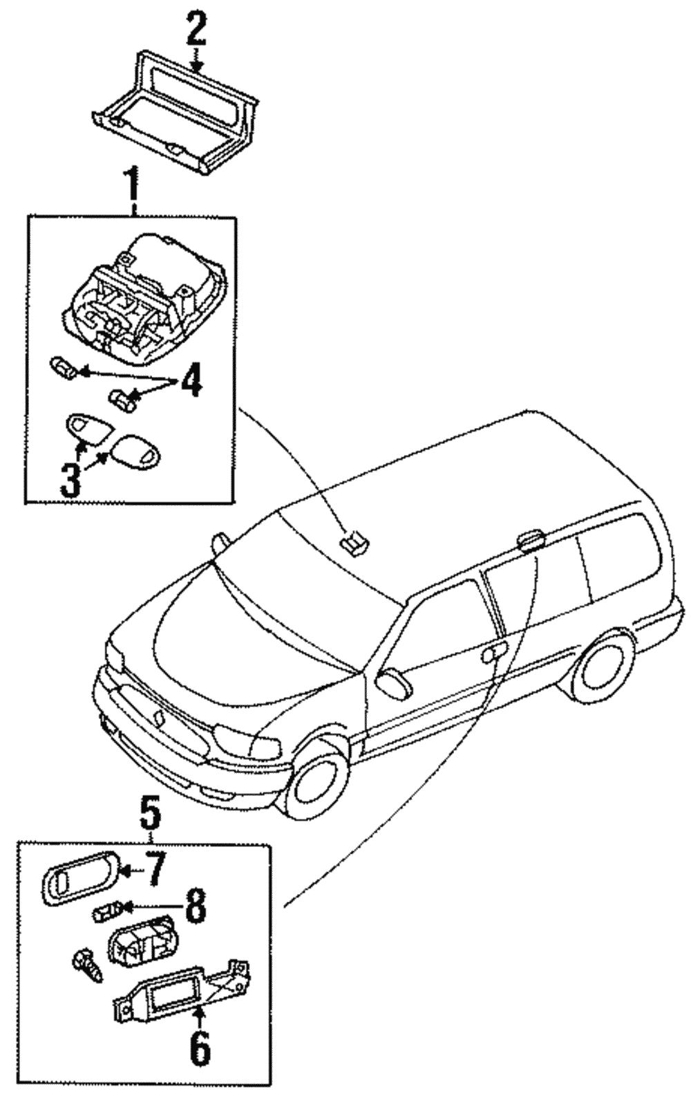 Map Lamp Assembly - Ford (YF5Z-13776-CAA)