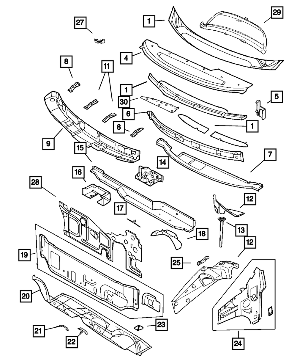 2002-2020 Mopar Cowl Seal 5020317AA | Mopar.com National eStore