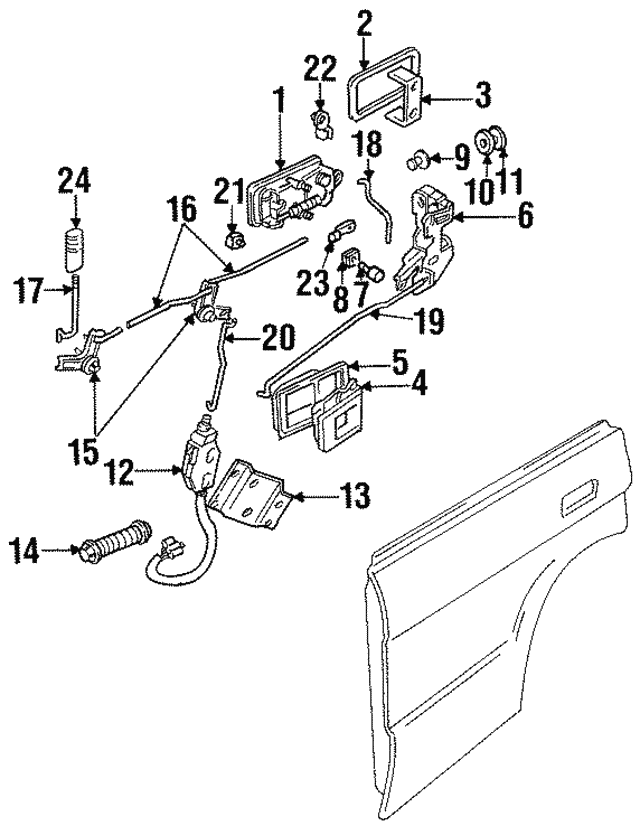 1994-1999 Land Rover Discovery Lock Rod Clip MTC9625 ...