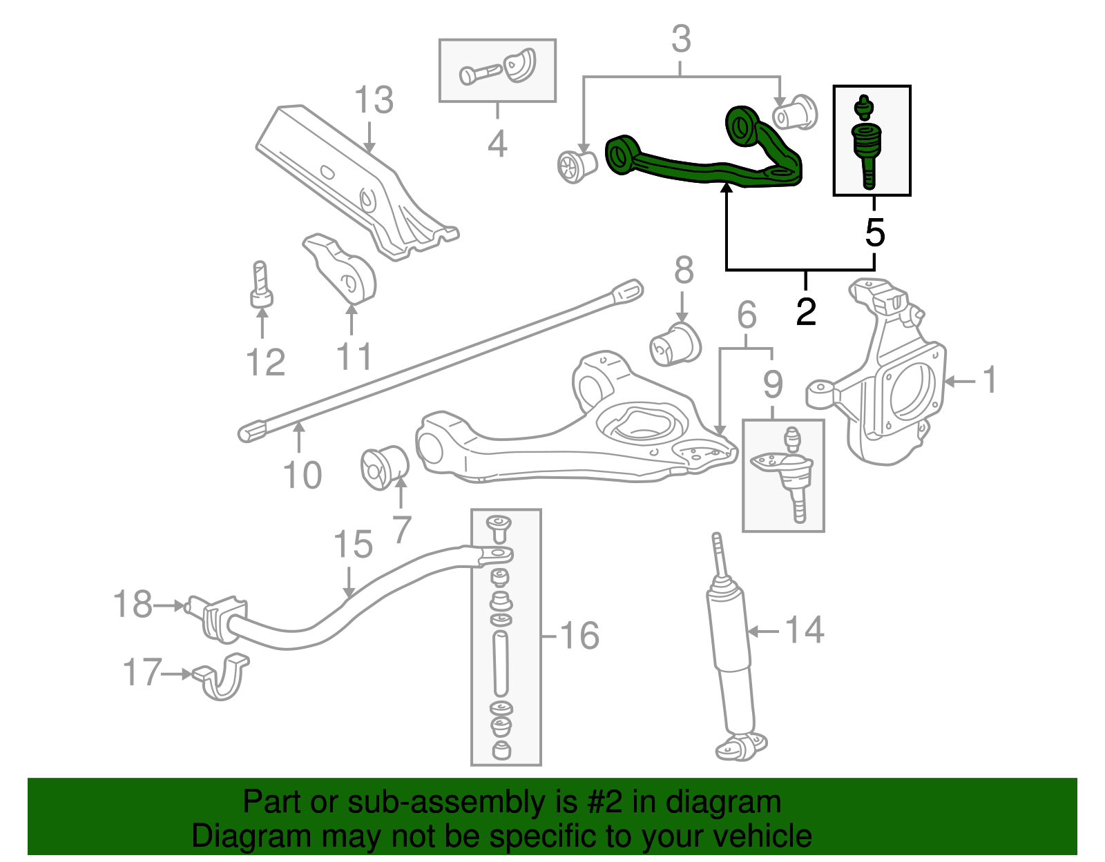 Front Upper Control Arm - GM (25905442)