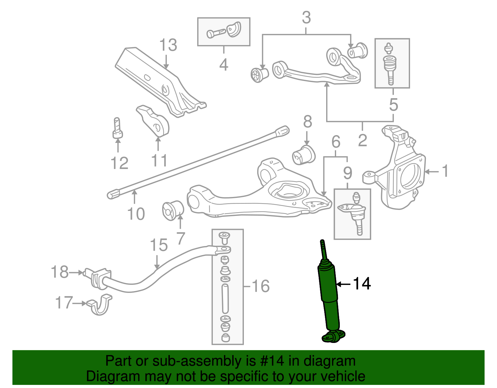 Absorber Kit, Front Shk - GM (89040182)