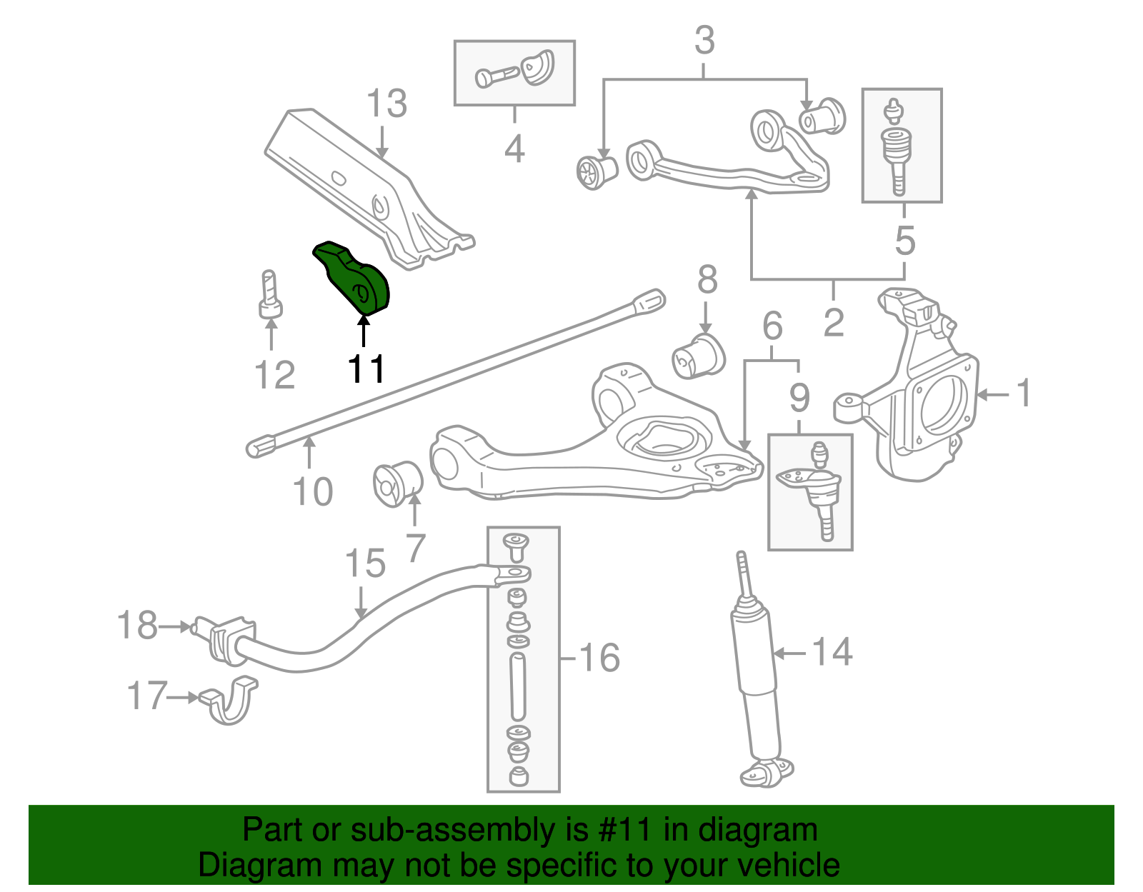 Torsion Bar Adjuster Arm - GM (15045171)
