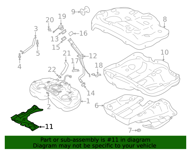 42045FL120 Fuel Tank Skid Plate 20192023 Subaru Crosstrek Subaru