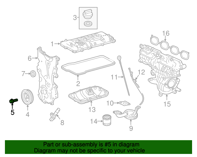 20002019 Toyota Crankshaft Pulley Bolt 9011912345 Toyota Parts Center