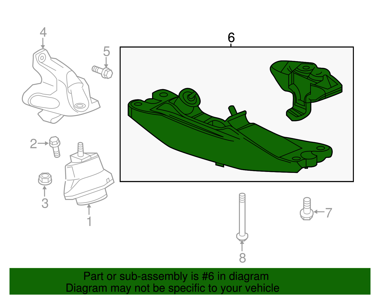 Transmission Mount - Cadillac (84119719)