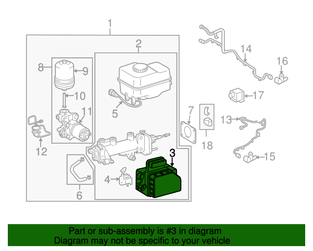 20052009 Lexus GX470 Solenoid Master Cylinder 4721760021 Genuine