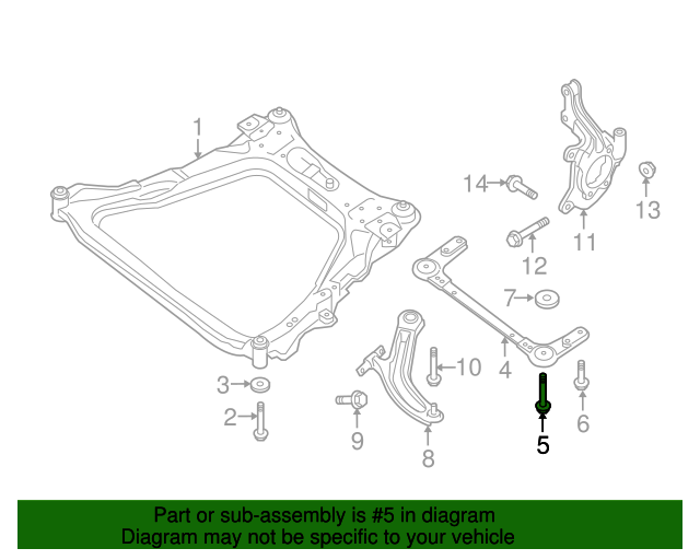 20082022 Nissan Engine Cradle Mount Bolt 54459EN10B OEM Parts Online