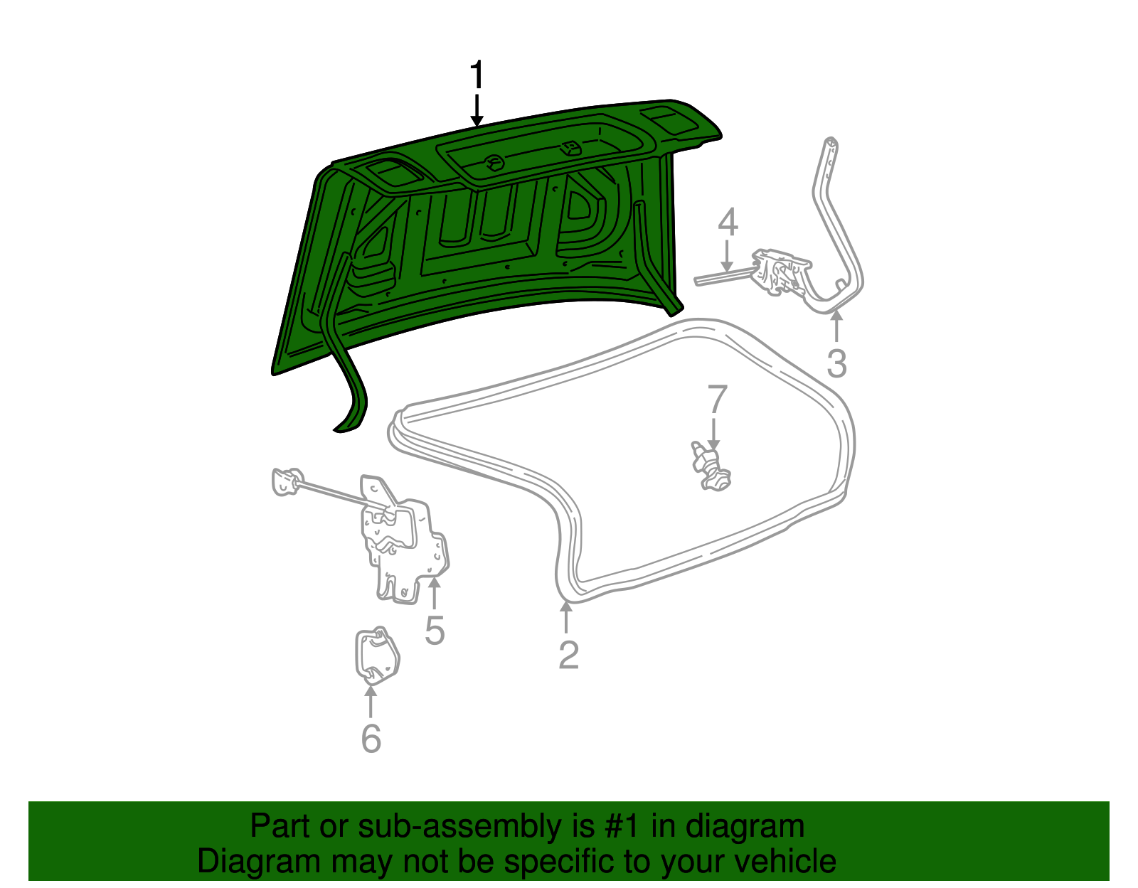Trunk Lid - Ford (XW4Z-5440110-AA)