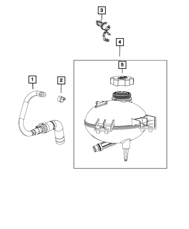 20152018 Jeep Renegade Coolant Bottle Vent Hose 68254662AA Mopar Estores