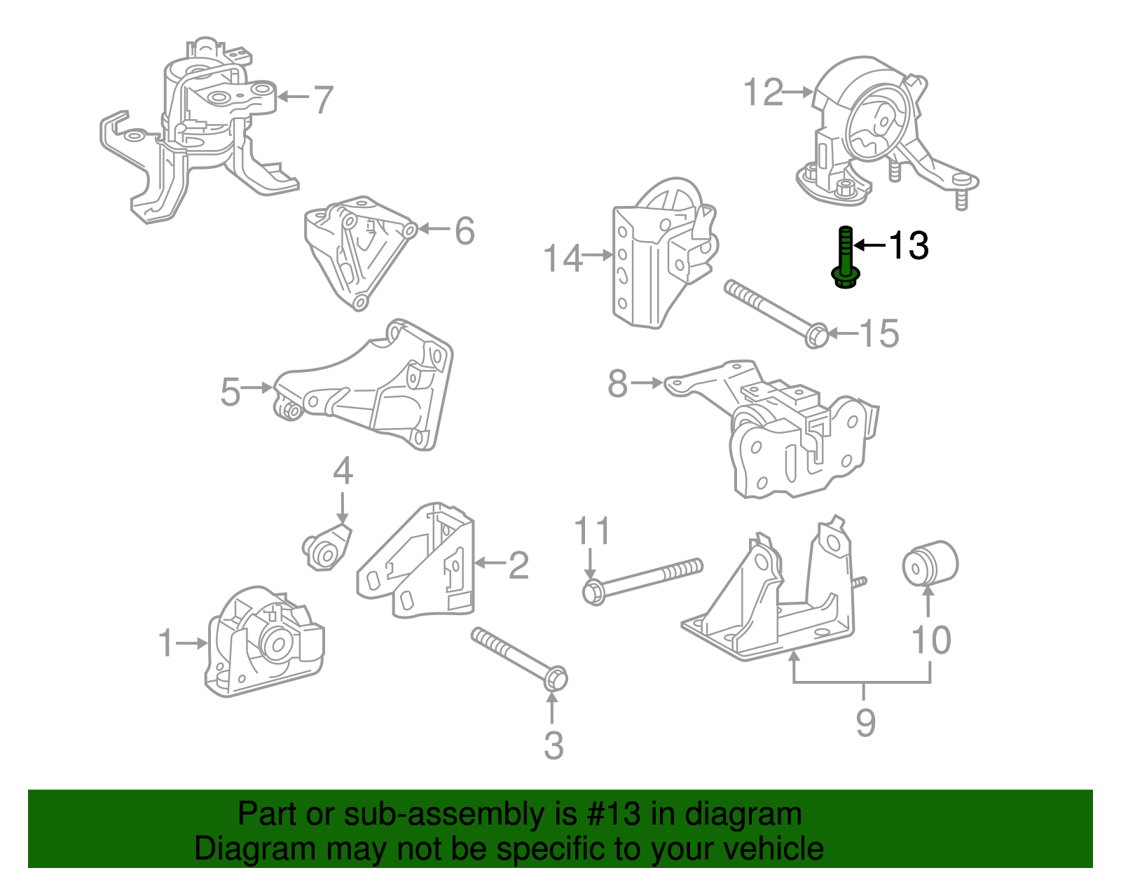 Rear Mount Bolt - Scion (90119-A0324)