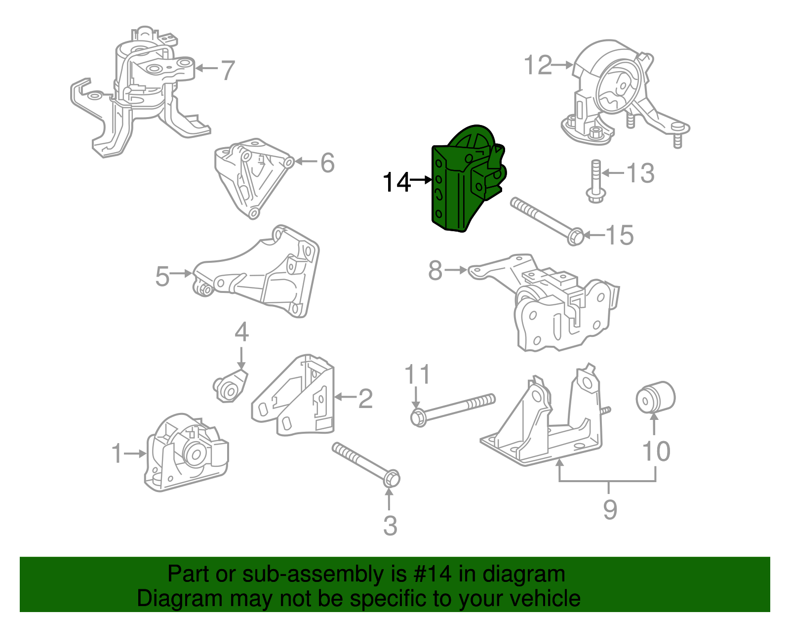 Rear Mount Bracket - Scion (12321-37100)