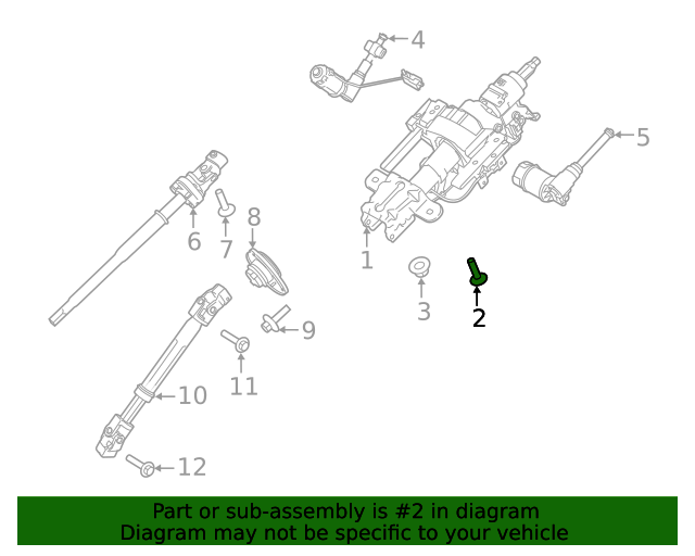 Genuine OEM Ford Part Steering Column Bolt W720665S439 Genuine OEM