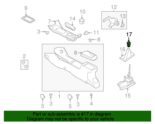 20082011 Ford Focus OEM Shift Knob 5R3Z7213AA OEM Ford Parts