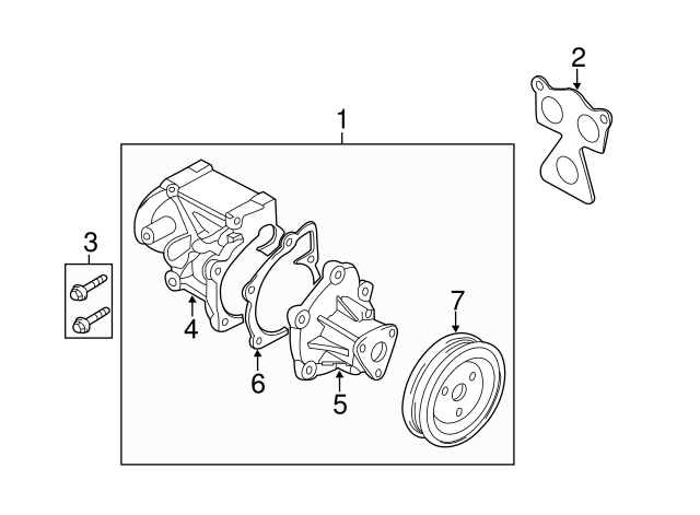 Genuine Hyundai 25110-2G400 Coolant Water Pump Sub-Assembly Genuine Hyundai 25110-2G400 Coolant Water Pump Sub-Assembly
