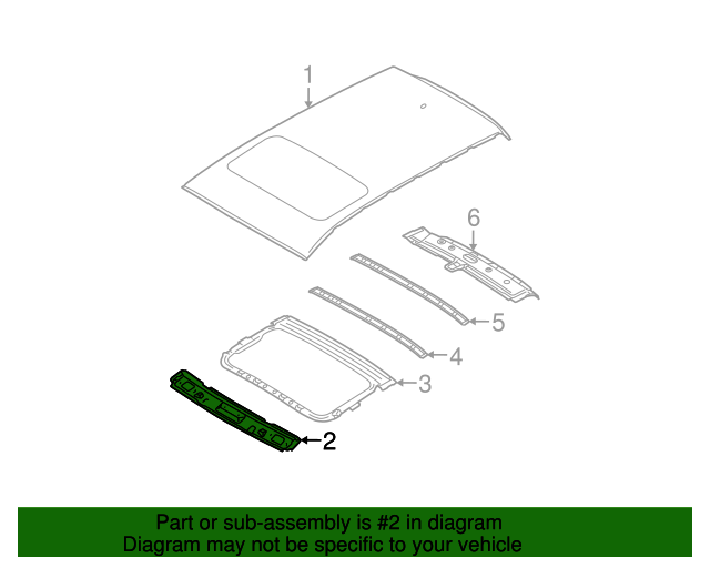 671202F250 Windshield Header 20052009 Kia Spectra5 Kia.Parts Store