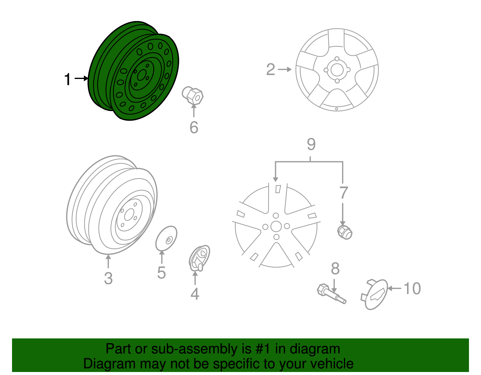 Wheel, Steel - GM (96961270)