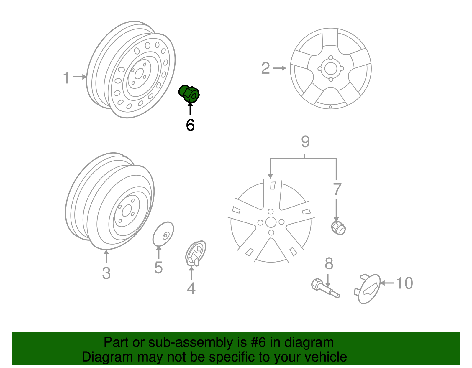 Lug Nut - GM (95990248)