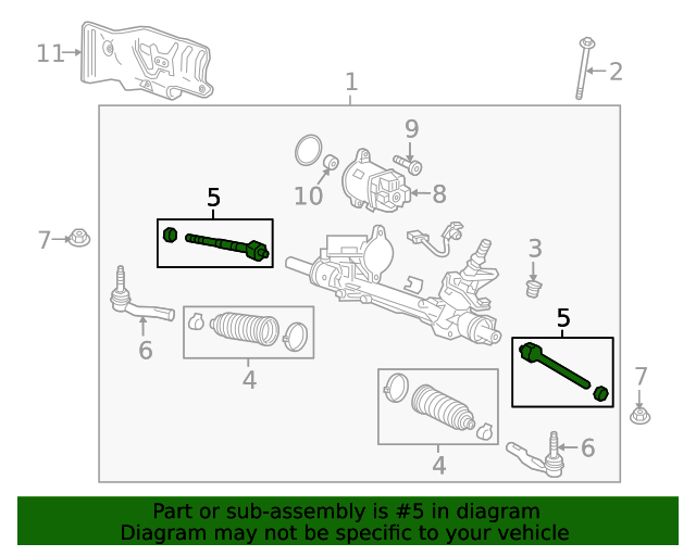 23479354 Steering Linkage Inner Tie Rod Kit 20172021 GM Chevrolet