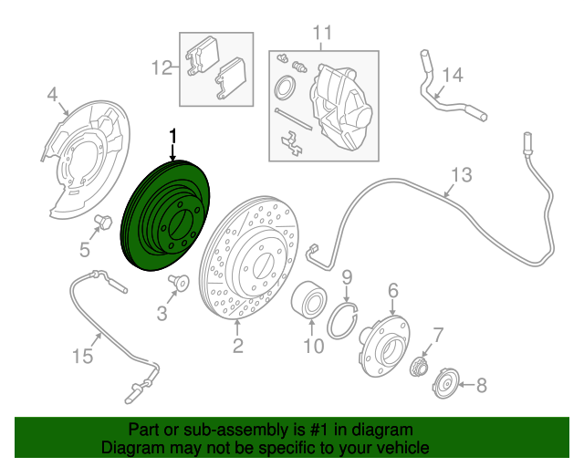 OEM BMW Brake Disc Lightweight Ven 342040 Rear For 20122021 BMW Part 34206898719