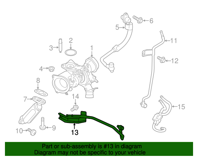 20132019 Ford Turbocharger Coolant Line BM5Z9W619B Varsity Ford