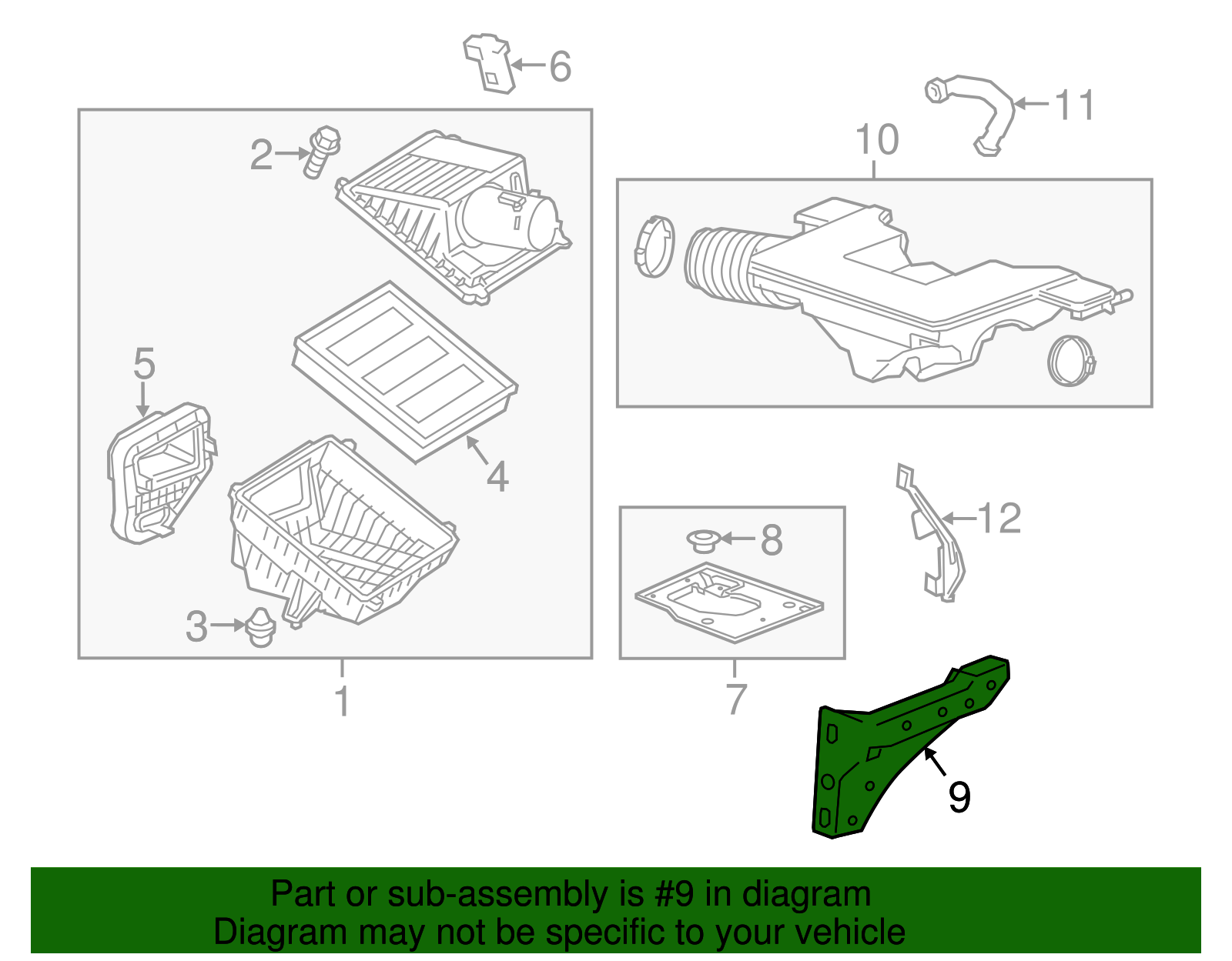Air Cleaner Bracket - Cadillac (84129816)